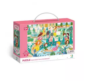 гр Пазл "Принцеси на прогулянці" картонний (5-7 років) 100 ел.  300404 (10) "Dodo", у коробці