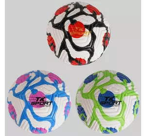Мяч футбольный C 50152 (60) "TK Sport" 3 вида, материал PU, вес 380 грамм, размер №5