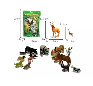 Набір тварин SZ 6-1 (108) фігурки диких тварин, аксесуар, в пакеті Набір тварин SZ 6-1 (108) фігурки диких тварин, аксесуар, в пакеті