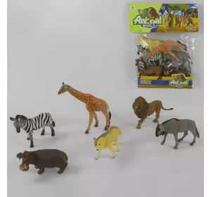 Набор диких животных 3Y 506002 (48/2) 6 животных, в пакете