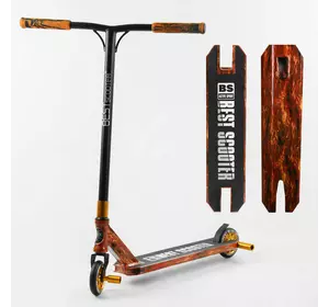 Самокат трюковый Best Scooter BS-77225 (4) HIC-система, ПЕГИ, алюминиевый диск и дека с ПРИНТОМ, колёса PU, d=110мм, ширина руля - 60 см, в коробке Самокат трюковый Best Scooter BS-77225 (4) HIC-система, ПЕГИ, алюминиевый диск и дека с ПРИНТОМ, колёса PU, d=110мм, ширина руля - 60 см, в коробке