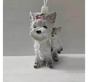 Песики 907-11 (288/2) гумові, висота 18см та 9см, пискавки, сидяче положення, у сітці Песики 907-11 (288/2) гумові, висота 18см та 9см, пискавки, сидяче положення, у сітці