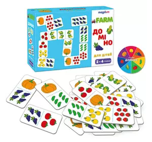 гр Гра настільна ME5032-23 EN "Доміно. Фрукти-овочі" (60) "Ludum", 29 фішок, в коробці гр Гра настільна ME5032-23 EN "Доміно. Фрукти-овочі" (60) "Ludum", 29 фішок, в коробці