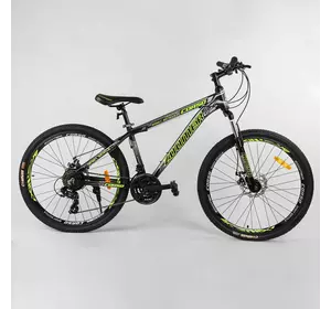 Велосипед Спортивный CORSO «Zoomer» 26" дюймов 24594 (1) рама алюминиевая, оборудование Shimano 21 скорость, собран на 75