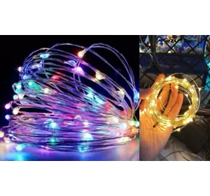 Гірлянда C 61485-25 Y (100) 8.2 метрів, світлодіодна, жовте світло, від батарейок, 1 режим, в коробці Гірлянда C 61485-25 Y (100) 8.2 метрів, світлодіодна, жовте світло, від батарейок, 1 режим, в коробці