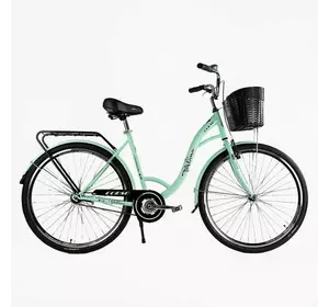 Велосипед міський Corso «FORTUNA» 28`` FR-28403 + КОШИК (1) одношвидкісний, сталева рама 20``, корзина, багажник Велосипед міський Corso «FORTUNA» 28`` FR-28403 + КОШИК (1) одношвидкісний, сталева рама 20``, корзина, багажник