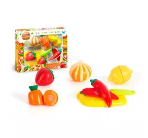 Набір продуктів “Кулінарна фантазія” 22117 (96/2) "WToys", 12 елементів, овочі та фрукти на липучках, дошка для нарізання, ніж, в коробці Набір продуктів “Кулінарна фантазія” 22117 (96/2) "WToys", 12 елементів, овочі та фрукти на липучках, дошка для нарізання, ніж, в коробці