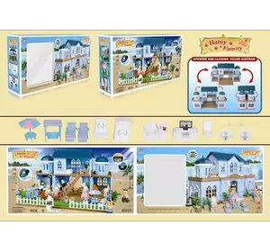 Вілла на морському березі "Щаслива сім`я" 012-11 (4) меблі, підсвічування, в коробці Вілла на морському березі "Щаслива сім`я" 012-11 (4) меблі, підсвічування, в коробці