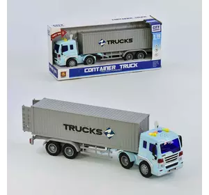 Машина Трейлер грузовой WY 575 A (18) инерция, свет, звук, в коробке