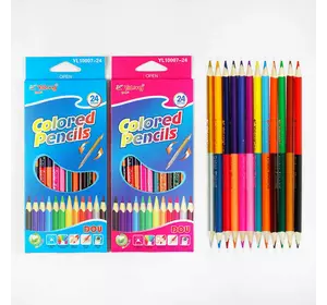 Олівці C 61921 (240) 2 види, 12 штук в упаковці, подвійні, 24 кольори, в коробці Олівці C 61921 (240) 2 види, 12 штук в упаковці, подвійні, 24 кольори, в коробці