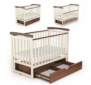 гр Ліжечко БУК "Мрія" колір ванільно-горіховий, з шухлядою DS-302 (1) маятниковий механізм гр Ліжечко БУК "Мрія" колір ванільно-горіховий, з шухлядою DS-302 (1) маятниковий механізм