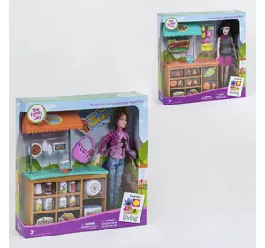 Кукла JX 200-67/JX 200-69 (24/2) "Магазин", 2 вида, прилавок, продукты, аксессуары, в коробке