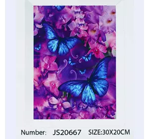 Алмазна мозаїка JS 20667 (50) "TK Group", 20х30 см, “Метелики”, в коробці Алмазна мозаїка JS 20667 (50) "TK Group", 20х30 см, “Метелики”, в коробці