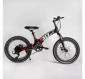 Детский спортивный велосипед 20’’ CORSO «T-REX» 41777 (1) магниевая рама, оборудование MicroShift, 7 скоростей, собран на 75