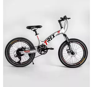 Детский спортивный велосипед 20’’ CORSO «T-REX» 64899 (1) магниевая рама, оборудование MicroShift, 7 скоростей, собран на 75