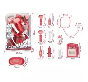 Набір лікаря 8805 A-2 (36) підсвічування, звук серцебиття, медичне приладдя, муляжі ліків, в слюді Набір лікаря 8805 A-2 (36) підсвічування, звук серцебиття, медичне приладдя, муляжі ліків, в слюді