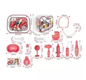 Набір лікаря 8827 A-1 (24) підсвічування, звук серцебиття, медичне приладдя, муляжі ліків, в слюді Набір лікаря 8827 A-1 (24) підсвічування, звук серцебиття, медичне приладдя, муляжі ліків, в слюді