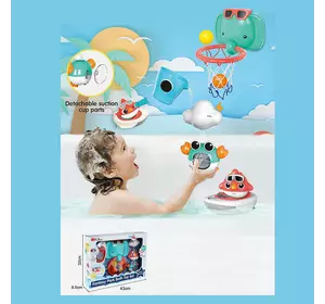 Гра для ванни 35596 (12/2) присоски, кухлик, баскетбольне кільце, м’ячики, в коробці Гра для ванни 35596 (12/2) присоски, кухлик, баскетбольне кільце, м’ячики, в коробці