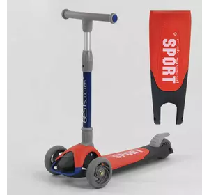 Самокат трехколесный F-44077 (6) Best Scooter, КРАСНЫЙ, складной алюминиевый руль, 3 колеса PU со светом, d=120*35мм Самокат трехколесный F-44077 (6) Best Scooter, КРАСНЫЙ, складной алюминиевый руль, 3 колеса PU со светом, d=120*35мм