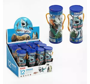 Набір тварин 985 (36/2) "Морський світ", каміння, водорості, тубус, ЦІНА ЗА 12 ШТУК В БЛОЦІ, в коробці Набір тварин 985 (36/2) "Морський світ", каміння, водорості, тубус, ЦІНА ЗА 12 ШТУК В БЛОЦІ, в коробці