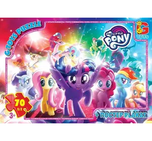 гр Пазлы 70 эл. "G Toys" "My little Pony" MLP 030 (62) +постер