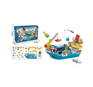 Риболовля YY 6034 (8) довжина 54 см, водні тварини на магнітах, риболовні снасті, гвинтокрил, підйомний кран, човен, в коробці Риболовля YY 6034 (8) довжина 54 см, водні тварини на магнітах, риболовні снасті, гвинтокрил, підйомний кран, човен, в коробці