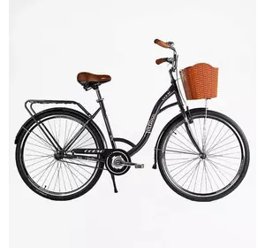 Велосипед міський Corso «FORTUNA» 28`` FR-28722 + КОШИК (1) одношвидкісний, сталева рама 20``, корзина, багажник Велосипед міський Corso «FORTUNA» 28`` FR-28722 + КОШИК (1) одношвидкісний, сталева рама 20``, корзина, багажник