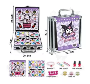 Косметика FT 2077 C (48) тіні, помади, блискітки, лаки, бафи, браслет, у валізі Косметика FT 2077 C (48) тіні, помади, блискітки, лаки, бафи, браслет, у валізі