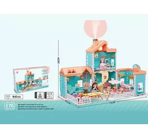 Будиночок 668-7 A (8) 176 деталей, розкладна конструкція, меблі, ігрові фігурки, в коробці Будиночок 668-7 A (8) 176 деталей, розкладна конструкція, меблі, ігрові фігурки, в коробці