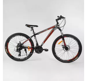 Велосипед Спортивный CORSO «Zoomer» 26" дюймов 37027 (1) рама алюминиевая, оборудование Shimano 21 скорость, собран на 75