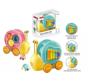 Каталка 58079 (16) 2 кольори, “Равлик”, ксилофон, запускач, пальчикова гра, брязкальце, в коробці Каталка 58079 (16) 2 кольори, “Равлик”, ксилофон, запускач, пальчикова гра, брязкальце, в коробці