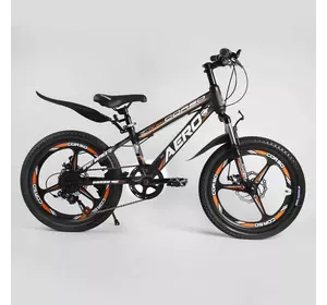 Детский спортивный велосипед 20’’ CORSO «AERO» 22017 (1) стальная рама, оборудование Saiguan, 7 скоростей, литой диск, собран на 75