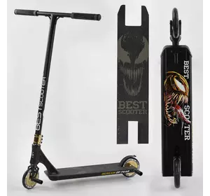 Самокат трюковый 71383 Best Scooter (4) "SIMBIOTE" HIC-система, ПЕГИ, алюминиевый диск и дека, колёса 120мм PU, ширина руля - 57 см, в коробке Самокат трюковый 71383 Best Scooter (4) "SIMBIOTE" HIC-система, ПЕГИ, алюминиевый диск и дека, колёса 120мм PU, ширина руля - 57 см, в коробке