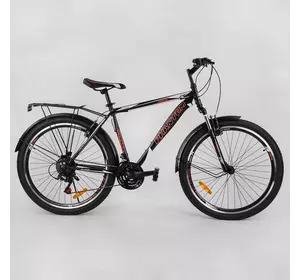 Велосипед Спортивный CORSO «Phantom» 26" дюймов 23397 (1) рама металлическая, SunRun 21 скорость, крылья, багажник, собран на 75