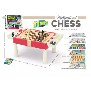 Гра "11в1" 9801 A (36) 11 в 1, столик, шахи, шашки, нарди, гомоку, змійки та драбинки, лудо, ігрові елементи, в коробці Гра "11в1" 9801 A (36) 11 в 1, столик, шахи, шашки, нарди, гомоку, змійки та драбинки, лудо, ігрові елементи, в коробці