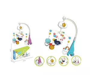 Карусель музична 6637 (24/2) 2 види,  5 підвісок-тваринок, проєкція зоряного неба, нічник, обертання на 360 градусів, колискові, в коробці Карусель музична 6637 (24/2) 2 види,  5 підвісок-тваринок, проєкція зоряного неба, нічник, обертання на 360 градусів, колискові, в коробці