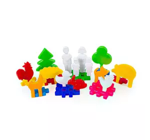 гр Набір "Ферма №2" 115/16 (12) "BAMSIC" 22 деталі, фігурки людей, фігурки тварин, у валізі гр Набір "Ферма №2" 115/16 (12) "BAMSIC" 22 деталі, фігурки людей, фігурки тварин, у валізі