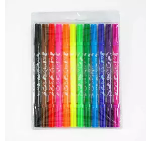Фломастери С 62048 (240) 12 кольорів, двосторонні, в слюді Фломастери С 62048 (240) 12 кольорів, двосторонні, в слюді