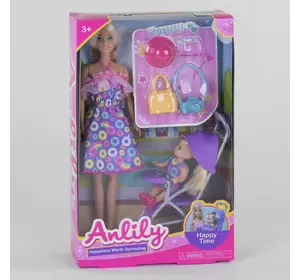 Кукла 99249 (36/2) ребенок, коляска, аксессуары, в коробке