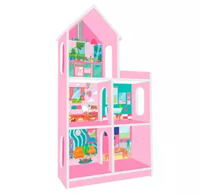 гр Дерев`яний будиночок для ляльки 8522 (1) рожевий, 1200х630см гр Дерев`яний будиночок для ляльки 8522 (1) рожевий, 1200х630см