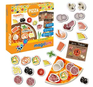 гр Магнітна гра "Pizza" ML4031-27 EN (24) "Magdum", 48 магнітів, картки, англ. мова, в коробці гр Магнітна гра "Pizza" ML4031-27 EN (24) "Magdum", 48 магнітів, картки, англ. мова, в коробці
