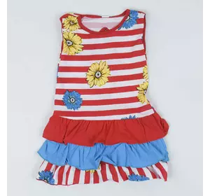 гр СФ-62 "1" /р.122/ /полоска красная/ Сарафан для девочки гр СФ-62 "1" /р.122/ /полоска красная/ Сарафан для девочки