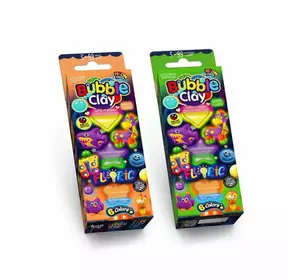 гр Креатина творчість"Bubble Clay "Fluoric" BBC-FL-6-01U,02U 6 кольорів УКР (30) "Danko toys"