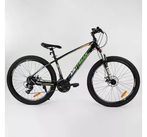 Велосипед Спортивный CORSO «AirStream» 27.5" дюймов 80709 (1) рама алюминиевая 16``, оборудование Shimano 21 скорость, собран на 75