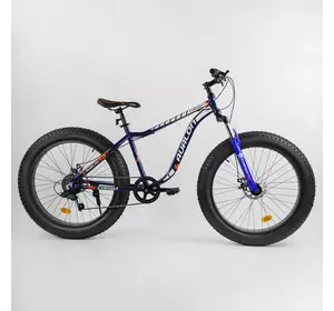Велосипед Спортивный CORSO «Avalon» 26" дюймов 14319 (1) ФЭТБАЙК, рама алюминиевая, оборудование Shimano 7 скоростей, собран на 75