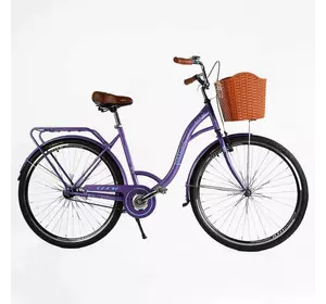 Велосипед міський Corso «FORTUNA» 28`` FR-28698 + КОШИК (1) одношвидкісний, сталева рама 20``, корзина, багажник Велосипед міський Corso «FORTUNA» 28`` FR-28698 + КОШИК (1) одношвидкісний, сталева рама 20``, корзина, багажник