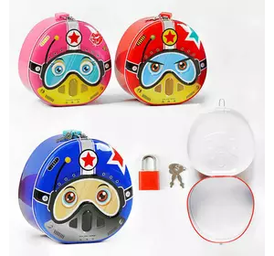 Скарбничка C 60060 (120) 3 види, металева, замок з ключем, ВИДАЄТЬСЯ ТІЛЬКИ МІКС ВИДІВ Скарбничка C 60060 (120) 3 види, металева, замок з ключем, ВИДАЄТЬСЯ ТІЛЬКИ МІКС ВИДІВ