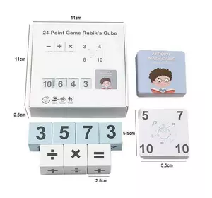 Настільна гра “24” D 382 (120) кубики з цифрами, математичні знаки, картки із завданнями, в коробці Настільна гра “24” D 382 (120) кубики з цифрами, математичні знаки, картки із завданнями, в коробці