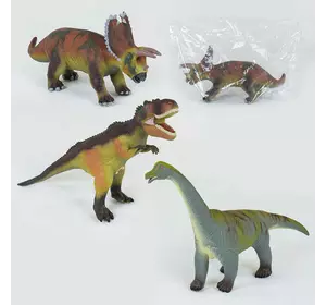 Динозавр музыкальный Q 9899-506 А (36/2) 3 вида, мягкий, резиновый, 48 см, 1 шт в кульке