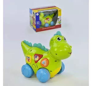 Динозаврик 6105 (18) "Huile Toys", ездит, говорит на английском языке, проигрывает мелодии и звуки, с подсветкой, в коробке